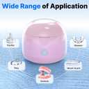 CXRUY Ultrasonic Retainer Cleaner - UV Dental Cleaning Pod Night Guard Cleaner for Dentures, Aligner, Braces, Toothbrush Heads, Jewelry (Pink)