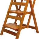 Wooden Step Stool for Adults/Folding stools Wood Step Ladder/Lightweight Step Stool/Folding Step Stool, Portable Ladder, Anti-Slip Ladder,high Chair,Step Chair