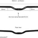 Mountain Bike Road Bike Handlebar Aluminum Alloy Flat Bar Riser Bar 25.4mm 600mm & 31.8mm620mm(Riser Bar 25.4mm600mm)