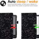 BOZHUORUI Stand Case for 6.8" Kindle Paperwhite 11th Generation - 2021 & Paperwhite Signature Edition e-Reader - PU Leather Sleeve Cover with Hand Strap/Auto Wake/Sleep, Constellation