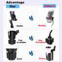 Peastrex Cup Holder Tablet Mount, iPad Cup Holder Car Mount with Adjustable Arm for Tablet iPhone 3-11in iPad Pro Air Mini, Fire, iPhone 15, Galaxy S24 Z Fold 5