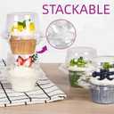 LotFancy Individual Cupcake Containers, 100 Pcs Plastic Clear Cupcake Boxes, Disposable Single Cupcake Holders with Dome Lid, Stackable Muffin Carrier for Wedding Baby Shower