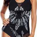 American Trends Bathing Suits Tummy Control Womens Mesh Swimdress One Piece Swimsuits for Women Athletic Swimwear (20-22)
