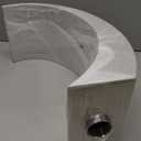 Stainless Steel 304 Pool Fountain Silver Color for Ground Pools Garden Outdoor Waterfalls Sheer Descent Pond Water Feature-15.7" Height