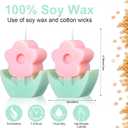 6 Pcs Flower Shaped Candles, 6 Colors | Decorative Home Decor, Aesthetic Cute Candles, Delicate, Flower Shaped
