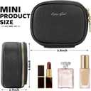Mini Makeup Bag with Led Mirror, Small Travel Make up Bag 3 Light Modes Adjustable Brightness, for Women Organizer Cosmetic Bag, Portable Travel Train Toiletry Bag, for Pool Parties Work Touch-Ups