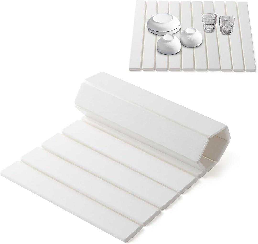 Drying Mat for Kitchen Counter,Stone Dish Drying Mat,Absorbent Quick Dry Collapsible Dish Mat for Dishes Bottles Cups,24"(L)16"(W) Drying Mat for Kitchen Counter,Stone Dish Drying Mat,Absorbent Quick Dry Collapsible Dish Mat for Dishes Bottles Cups,24"(L)16"(W)