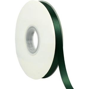 Hunter Green Ribbon 3/8 Inch x 50 Yards Satin Ribbon Continuous, Single Face, for Crafts, Gift Wrapping, Floral Bouquet, Weddings, and Decorations, with Spool
