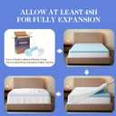 OhGeni Cooling 4 lnch Queen Size Dual Layer Mattress Topper, 2 Inch Gel Memory Foam, 2 Inch Soft Pillow Top Pad, Guest Bedroom Essentials Mattresses Cover, Extra Comfortable Sleep and Back Pain Relief