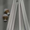 White Boho Curtain Rods for Windows, 1" Adjustable Decorative Heavy Duty Window Treatment Rods 48 to 84 inch with Pinecone Twine Finials, Rustic Farmhouse Drapery Pole for Bedroom