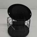 Kingsyard Squirrel Proof Suet Feeder, Cage Bird Feeders for Outdoors Hanging, All Metal, Double Suet Cake Capacity, Tray & Weatherproof, Black