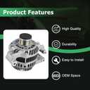 11554N Alternator 12V 160A, Replacement for Jeep Cherokee Compass Renegade 2.4L 2014-2021, Fiat 500X 2.4L 2016-2018, Chrysler 200 2.4L 2015-2017