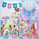 22 Pcs Baby Shower Game Party Team Boys or Girls Cup Set 16 oz Pink Blue Beer Plastic Cups with 8 Balls Gender Reveal Party Game for Indoor Outdoor Event Fun House Parties Favors