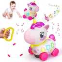 KAISASA Musical Unicorn Toys for 1 Year Old Girl Gifts, Educational Baby Toy 6-12-18 Month, 1st Birthday Gift for 1 Year Old Girl Toys, Bilingual Learning Present for 7 8 9 10 12 Month