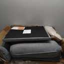 Sweetcrispy Mid Century Modern Chair, Accent Chair with Arms and Waist Cushion, Reading Chairs for Adults, Lounge Chair for Living Room and Bedroom, Wooden Frame, Grey