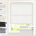 AOSKY No Drill Cordless Light Filtering Cellular Shade 28" W x 64" H Linen | No Tools Honeycomb Blinds for Indoor Windows, Free-Stop Shades for Home, Thermal Insulated, Noise Reducing