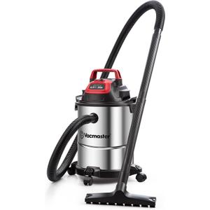 Vacmaster DVOM204S 1101 4-Gal 20V Cordless Stainless-Steel Wet/Dry Vac Red