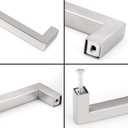Probrico 30 Pack 5 Inch Kitchen Cabinet Handles Stainless Steel Drawer Dresser Pulls Cupboard Square Bar Pulls Brushed Nickel 5.5 Inch Total Length