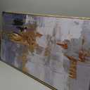 Abstract Wall Art For Living Room Large Size Framed Canvas Wall Art Abstract 20in x 40in Wall Decor Abstract Art Paintings Fantasy grey-gold Modern Artwork Decor Bathroom