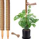 2 Pack 17 Inch Moss Pole, Stackable Moss Poles for Climbing Plants Monstera, Tall Plant Sticks Accessories, Large Coir Plant Support Stakes for Potted Plants Indoor, Pothos, Philodendron