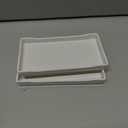 8 Inches Small Rectangle Melamine Tray,Coffee Table Tray,Serving Trays for Entertaining, Party, Cupcakes, Taco, Cheese, Buffet(White)