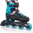 MammyGol Adjustable Inline Skates for Kids Youths Adults, All Wheels Light Up, Indoor and Outdoor Blades Roller Skates for Boys Girls Teen Beginners, Size: X-Large - Adult (6-8 Men/7-9 Women)