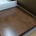Natural Solid Wood Desk with Drawers,Mid Century Modern Real Wood 40" Writing Desk,Home Bedroom Computer Office Workstation Desks,Small Spaces,Walnut Color (39.37"22.05"(10056cm))