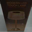 Portable Battery Operated LED Table Lamp with Touch Sensor, Gold Cordless Brass Rechargeable Lamp, Bedside/Night Light/Restaurant Table/Outdoor/Coffee/Bar (Mushroom Lamp)