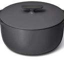 Caraway Enameled Dutch Oven - 6.5 qt Cast Iron Dutch Oven With Lid - 3 Layer Enamel Coating - No Seasoning Required - Compatible With All Stovetops - Oven Safe - No Forever Chemicals - Charcoal