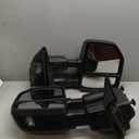 AERDM New towing mirror Power Heated Compatible with Ford Super Duty F-250 F-350 F-450 F-550 2017 2018 2019 Pickup Truck Replacement Extendable Towing with Turn Signal, Clearance and Auxiliary Lamp (Black)