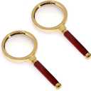 Magnifying Glass 6X Magnification 2 Pack Magnifier Handheld Magnifier for Science, Reading Book, Inspection