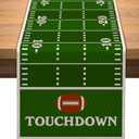 Vohado American Football Court Table Runner Touch Down Boy Sport Football Birthday Party Decorations Kitchen Dining Home Table Decor (13" x 72")