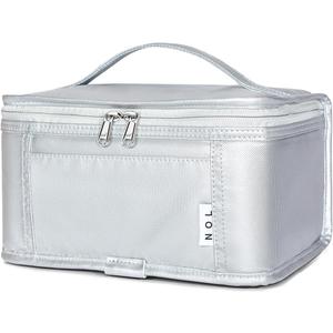 NOL Natural Organic Lifestyle Small Lunch Bag Mini Lunch Box Insulated Lunch Bag for Men/Women Leakproof Cooler Tote Bag Lightweight Nylon Waterproof Lunch Box For Work, Silver (Silver (3 Liters))