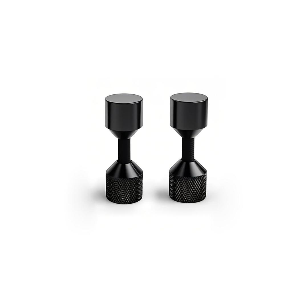 2 Pcs Aluminium Two Hole Pins Set - 1-1/8'' Diameter Alignment Pin Black