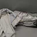 Pleat Viral Linen 90 Inch Blackout Curtains for Bedroom, Pinch Pleated Soundproof Privacy Farmhouse Window Drapes Decor with Hooks Neutral Beige White Nursery/Kids Room Darkening Burg 2 Panels Set