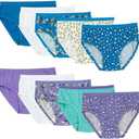 Fruit of the Loom Girls' Cotton Brief Underwear Multipacks Size 6