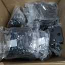 Chibery 1/2" Overlay Cabinet Hinges, 50 Pack Self Closing Flush Mount Hinges with Door Bumper, Variable Decorative Hardware for Bathroom, Furniture, Kitchen Cabinet Doors, Matte Black