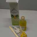 MIZZEO Reed Diffuser Set, Banana 6.76 fl oz Highly Scented Room Diffuser Home Fragrance Essential Oil Reed Flower Diffuser, House Bedroom Office Decor & Gifts