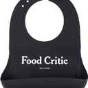 Bella Tunno Baby Bib for Eating, Waterproof Silicone Bib with Large Food Catcher, Adjustable Fit for Babies 4-12 months & Toddlers 1-3 Years, Boys & Girls, Food Critic