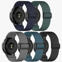 5 Pack Stretchy Nylon Watch Bands Compatible with Garmin Vivoactive 5/6/Forerunner 55/165,20mm Soft Elastic Fabric Adjustable Replacement Sport Straps for Garmin Venu Sq 2 Women Men