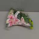 18 Heads Pink Artifical Lily Flowers & 6 Heads Buds Faux Flora, 2 Bouquet 5 Forks 21'' Long Stem Faux Fake Tiger Lily Flower Bouquets for Home Hotel Office Party Decor Table Centerpieces(Light Pink)