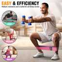 Fabric Resistance Bands for Working Out - Exercise Bands for Women and Men, Booty Bands for Legs and Glute, Yoga, Pilates, Rehab, Fitness and Home Workout