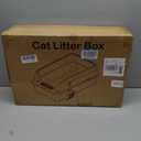 2PACK Stainless Steel Litter Box, Extra Large Litter Boxes for Big Cats, XL Metal Cat Litter Box with Lid High Sides, Anti-Urine Leakage, Non-Sticky, Scoop Included
