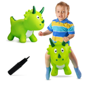 Dinosaur Bouncy Animal for Toddlers 3+, Ride On Dinosaur Hopper Toys for 3+ Year Old Girl Boy Kid First Birthday Gift, Outdoor Indoor Triceratops Hopping Horse Bouncer (Pump Included)
