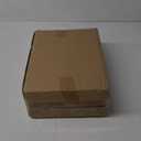 Flatware Organizers Paper Plate Dispenser with Handles, Paper Plate Holder for Kitchen Counter, Wood Rustic Silverware Utensil Caddy, Brown