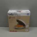 bella Flip-n-Store Waffle Maker with EverGood Ceramic Nonstick Coating, Fits-anywhere Kitchenware, Power Indicator Light, Cool Touch Handle & Cord Wrap, 7 Wide & 1" Deep Plates, 1000 Watt, Oatmilk