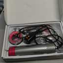 5 in 1 Hair Dryer Brush Set–Air Styler for Hair,Blow Dryer Curling Iron&Airbrush Hair Styler 5 in 1 with Ionic Technology,Detachable Hot Air Brush for Drying,Curling, Straightening (Rose red)