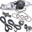 Nakuuly Timing Belt Kit with Water Pump Compatible with 2003-2018 Honda Accord Crosstour Odyssey Pilot Ridgeline MDX RDX RL TL TSX ZDX Saturn Vue 3.0L 3.5L 3.7L Replaces TKH002 TCKWP329 19200-RDV-J01