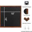 18x18 Natural Oak Wood Walnut Finish Picture Frame - Display 14x14 Photos with Mat or 18x18 Without - Modern Minimalist Gallery Wall Poster Frame - Horizontal & Vertical Wall Mounting