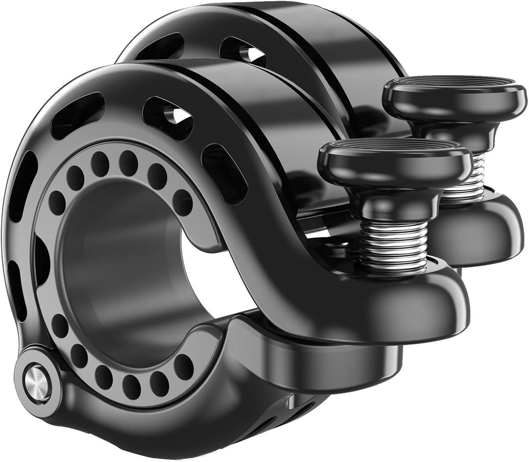 Bike Bell, Aluminum Alloy Bicycle Bells for Adults Kids Max 110 dB, Bike Horn Fit 22.2-31.8 mm Handlebar for Mountain Road Bike Scooter Ebike (Black 2 Pack)